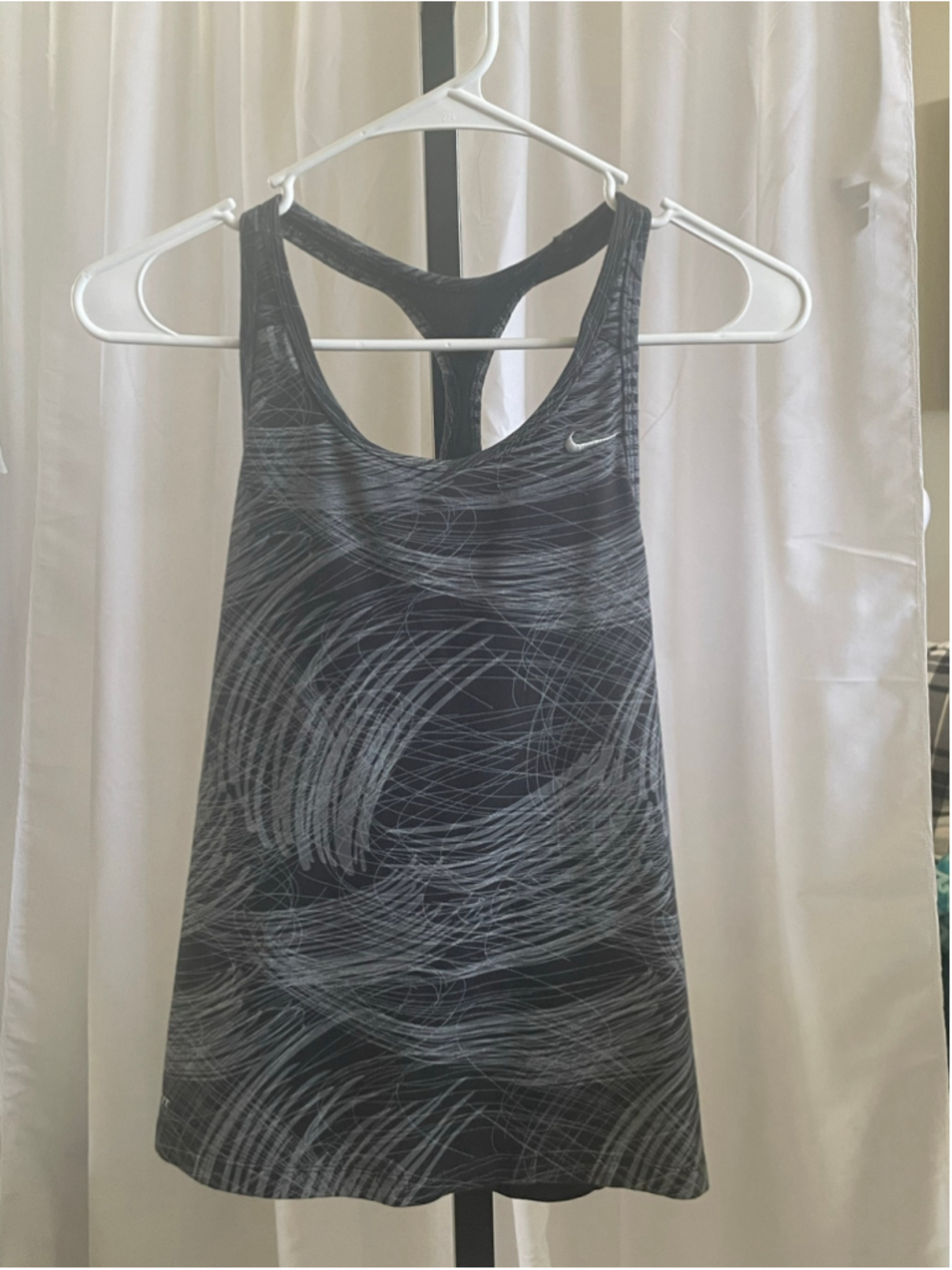 Women's Nike Dri-Fit Racerback Tank Top XS Black Grey